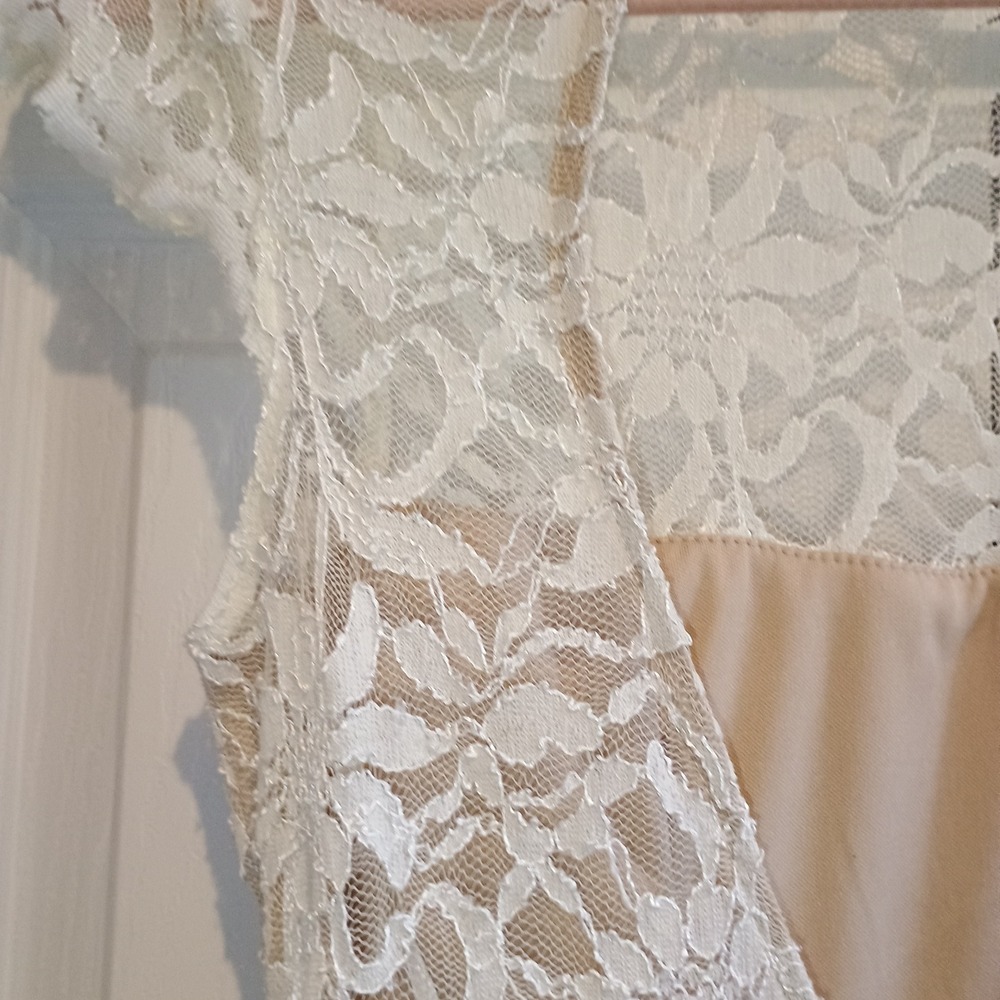 Jump Apparel Ivory Lace Dress XS Open Back Sleeveless Cocktail Party Wedding - Picture 13 of 16